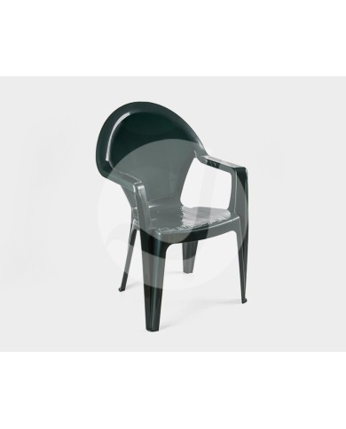 Sillón CLS, monoblock, apilable, verde