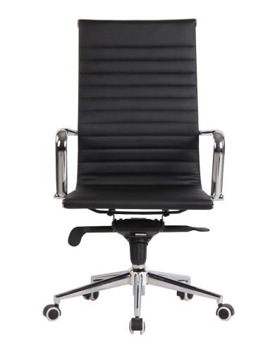 Sillón de oficina ROTERDAM, alto, similpiel negro