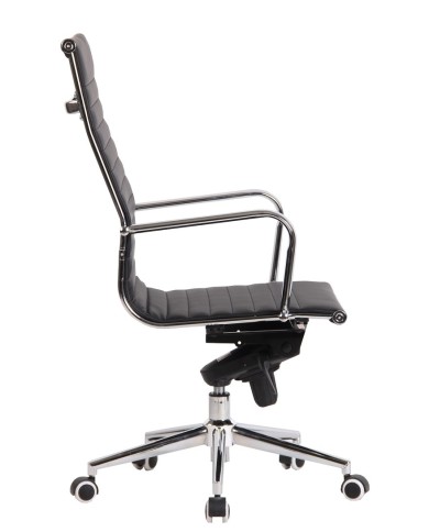 Sillón de oficina ROTERDAM, alto, similpiel negro
