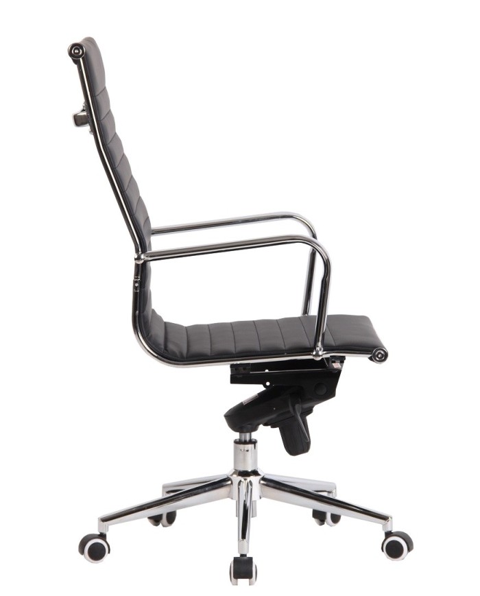 Sillón de oficina ROTERDAM, alto, similpiel negro