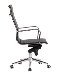 Sillón de oficina ROTERDAM, alto, similpiel negro