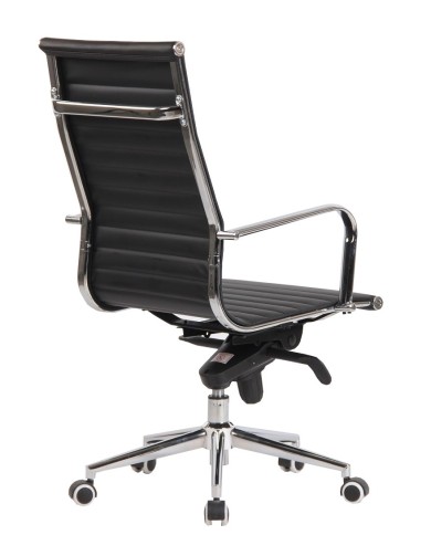 Sillón de oficina ROTERDAM, alto, similpiel negro