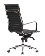 Sillón de oficina ROTERDAM, alto, similpiel negro