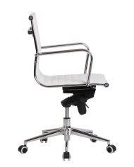 Sillón de oficina ROTERDAM, giratorio, similpiel blanca