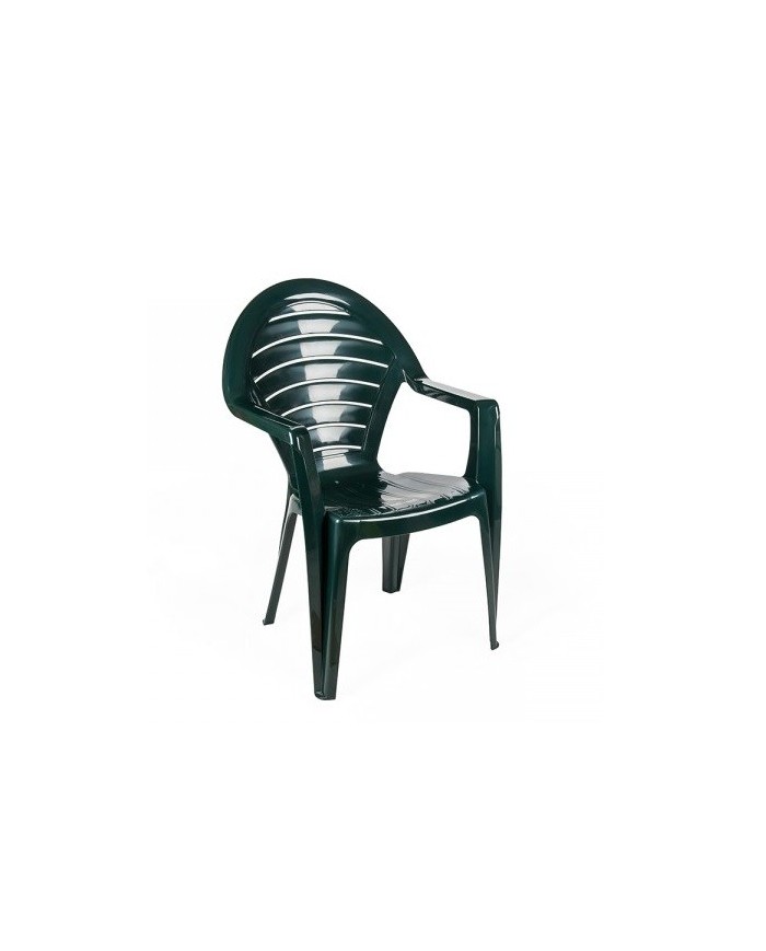 Sillón FARO, monoblock, apilable, verde