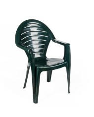 Sillón FARO, monoblock, apilable, verde