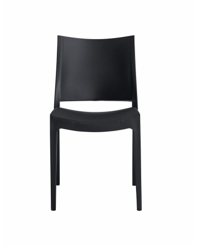 Silla CAPRI, apilable, tratamiento anti UV, polipropileno antracita