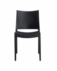 Silla CAPRI, apilable, tratamiento anti UV, polipropileno antracita