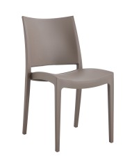 Silla CAPRI, apilable, tratamiento anti UV, polipropileno tórtora