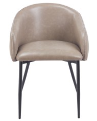 Sillón PELAYO, metal, similpiel vintage gris