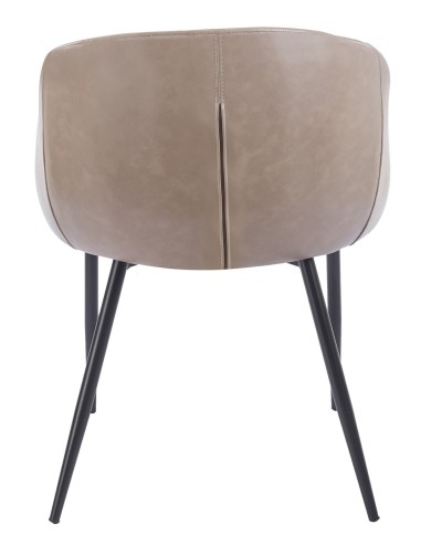 Sillón PELAYO, metal, similpiel vintage gris