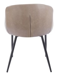 Sillón PELAYO, metal, similpiel vintage gris