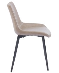 Silla MADRIGAL, metal, similpiel vintage gris