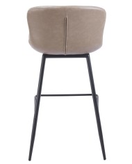 Taburete SAMPER, metal, similpiel vintage gris