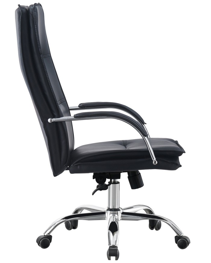 Sillón de oficina NEROTH, alto, mecanismo multifunción, similpiel negra