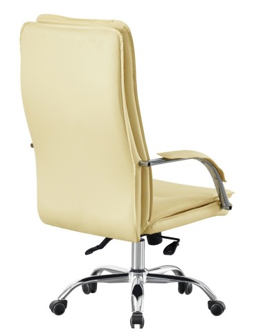 Sillón de oficina NEROTH, alto, mecanismo multifunción, similpiel crema