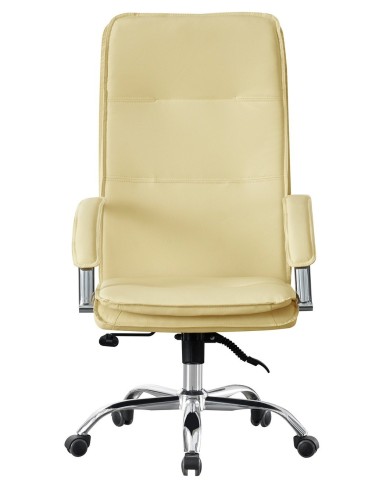 Sillón de oficina NEROTH, alto, mecanismo multifunción, similpiel crema