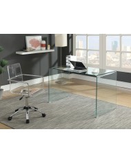 Mesa FRIBURGO, cristal templado transparente, 120 x 60 cms