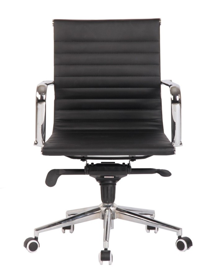 Sillón de oficina ROTERDAM, giratorio, similpiel negra