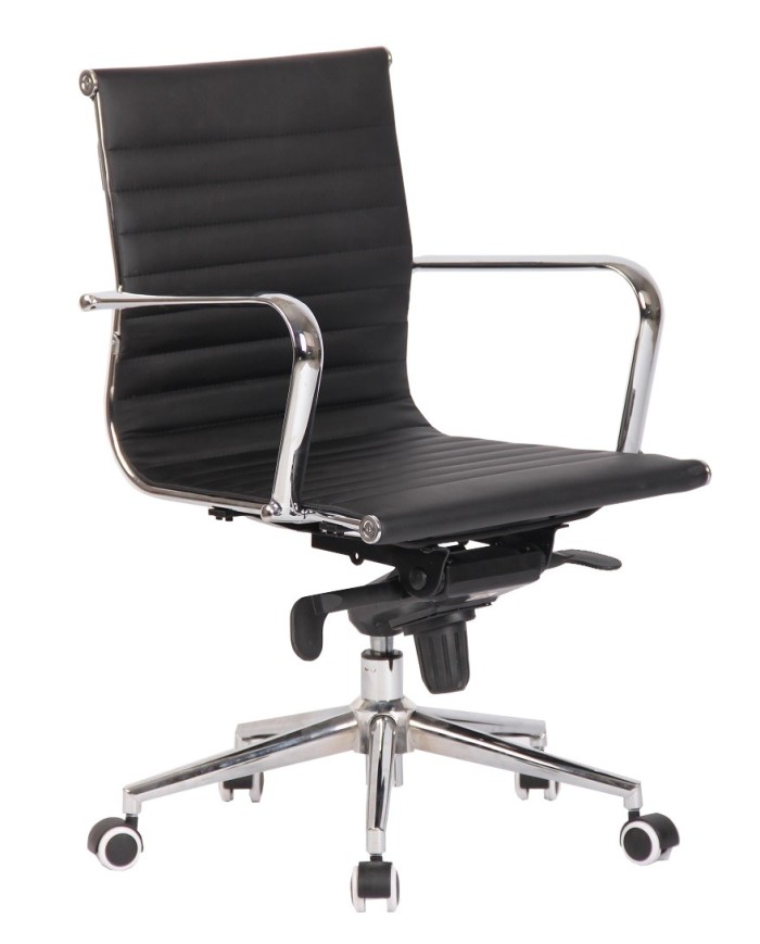 Sillón de oficina ROTERDAM, giratorio, similpiel negra