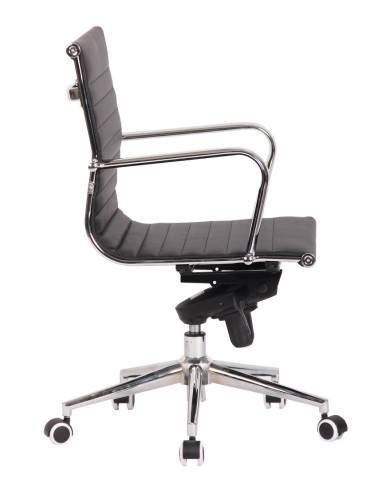 Sillón de oficina ROTERDAM, giratorio, similpiel negra