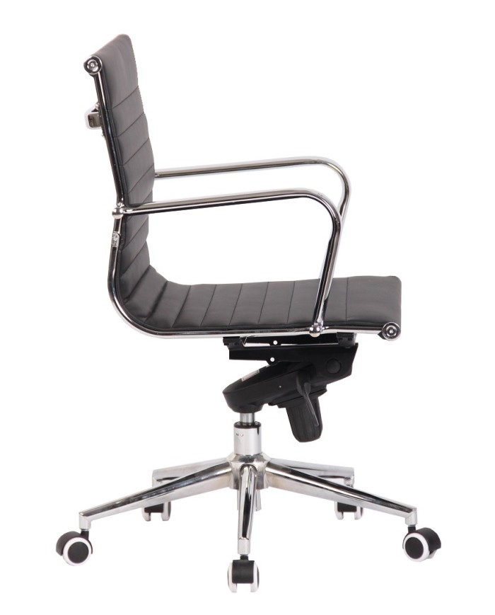 Sillón de oficina ROTERDAM, giratorio, similpiel negra