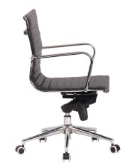 Sillón de oficina ROTERDAM, giratorio, similpiel negra