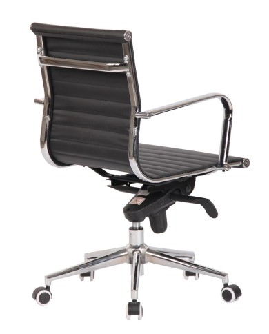 Sillón de oficina ROTERDAM, giratorio, similpiel negra