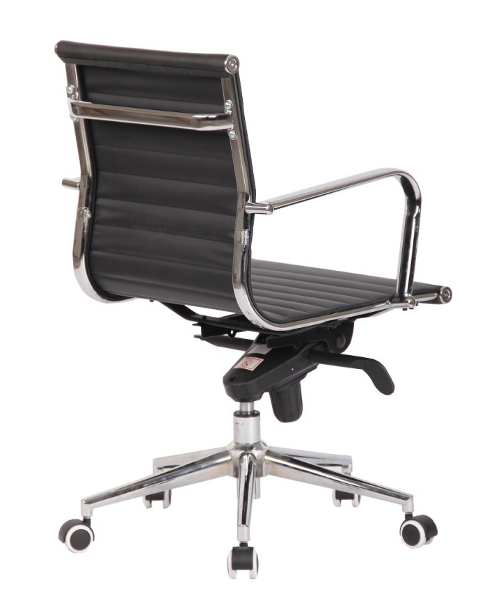 Sillón de oficina ROTERDAM, giratorio, similpiel negra