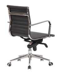 Sillón de oficina ROTERDAM, giratorio, similpiel negra
