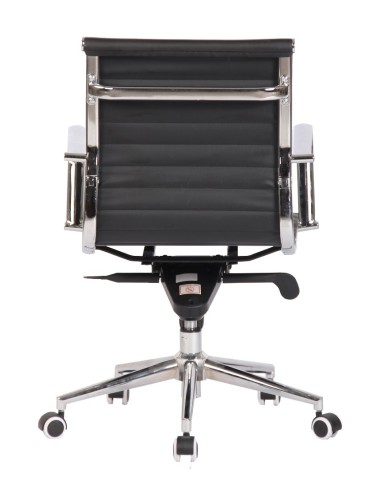 Sillón de oficina ROTERDAM, giratorio, similpiel negra