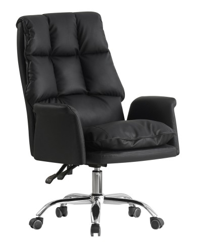 Sillón de oficina MAINZ, alto, giratorio, similpiel negra