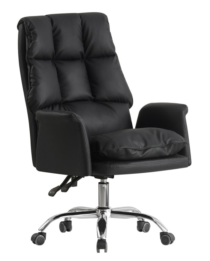 Sillón de oficina MAINZ, alto, giratorio, similpiel negra