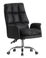 Sillón de oficina MAINZ, alto, giratorio, similpiel negra