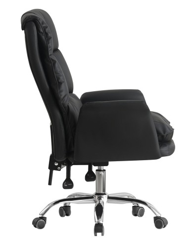 Sillón de oficina MAINZ, alto, giratorio, similpiel negra