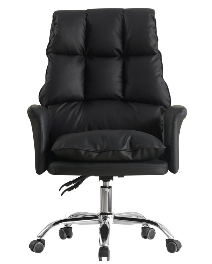 Sillón de oficina MAINZ, alto, giratorio, similpiel negra