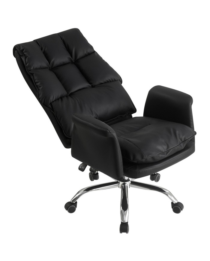 Sillón de oficina MAINZ, alto, giratorio, similpiel negra