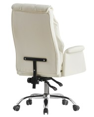 Sillón de oficina MAINZ, alto, giratorio, similpiel blanco roto