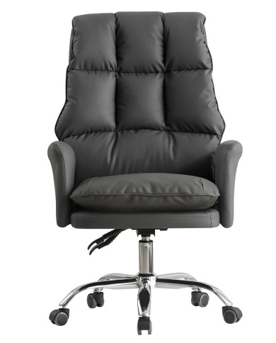 Sillón de oficina MAINZ, alto, giratorio, similpiel gris