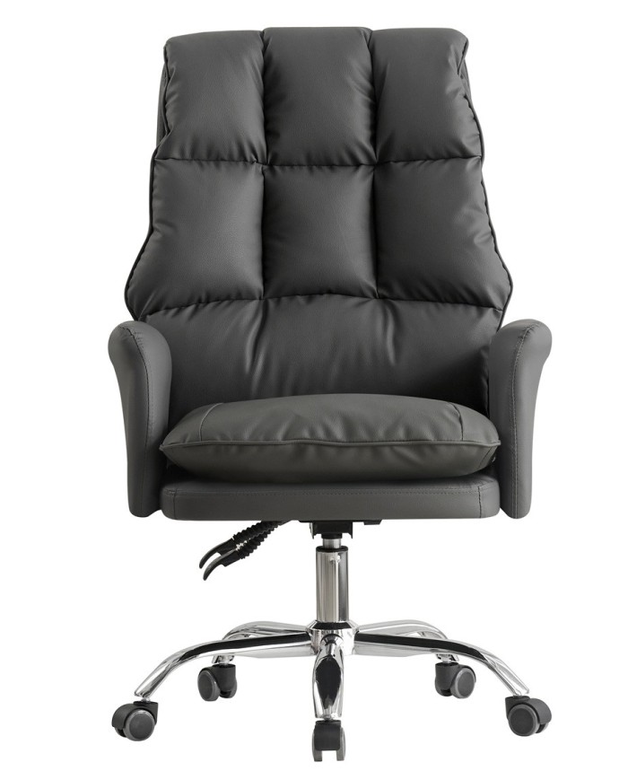 Sillón de oficina MAINZ, alto, giratorio, similpiel gris