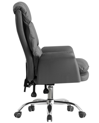 Sillón de oficina MAINZ, alto, giratorio, similpiel gris