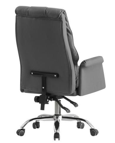 Sillón de oficina MAINZ, alto, giratorio, similpiel gris