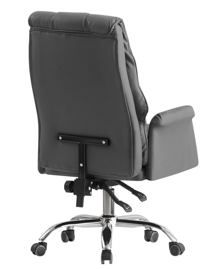 Sillón de oficina MAINZ, alto, giratorio, similpiel gris