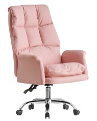 Sillón de oficina MAINZ, alto, giratorio, similpiel rosa light