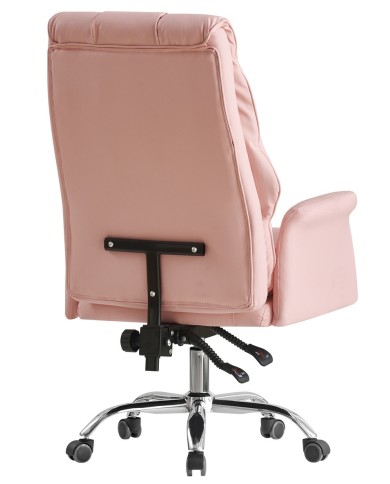Sillón de oficina MAINZ, alto, giratorio, similpiel rosa light