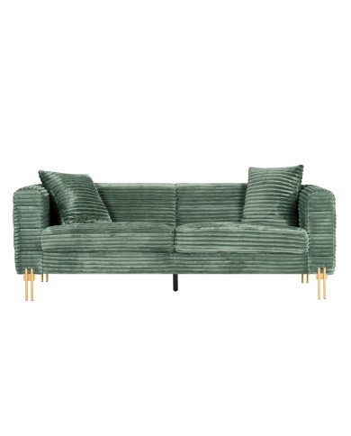 Sofá LARIOS, 3 plazas, tejido corduroy verde claro