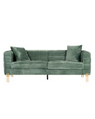 Sofá LARIOS, 3 plazas, tejido corduroy verde claro