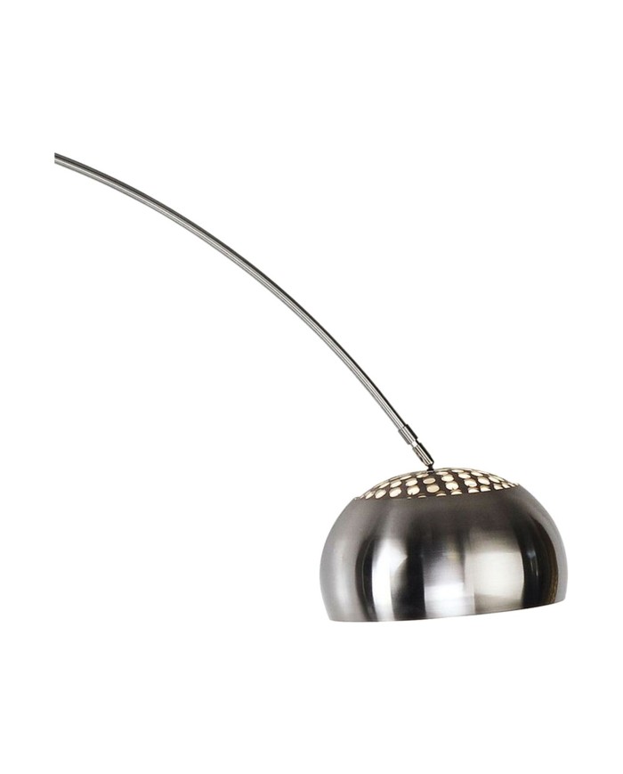 Lámpara AR, pie salón,  cromada, base mármol blanco