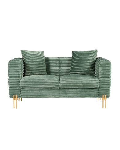 Sofá LARIOS, 2 plazas, tejido corduroy verde claro