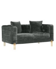 Sofá LARIOS, 2 plazas, tejido corduroy gris
